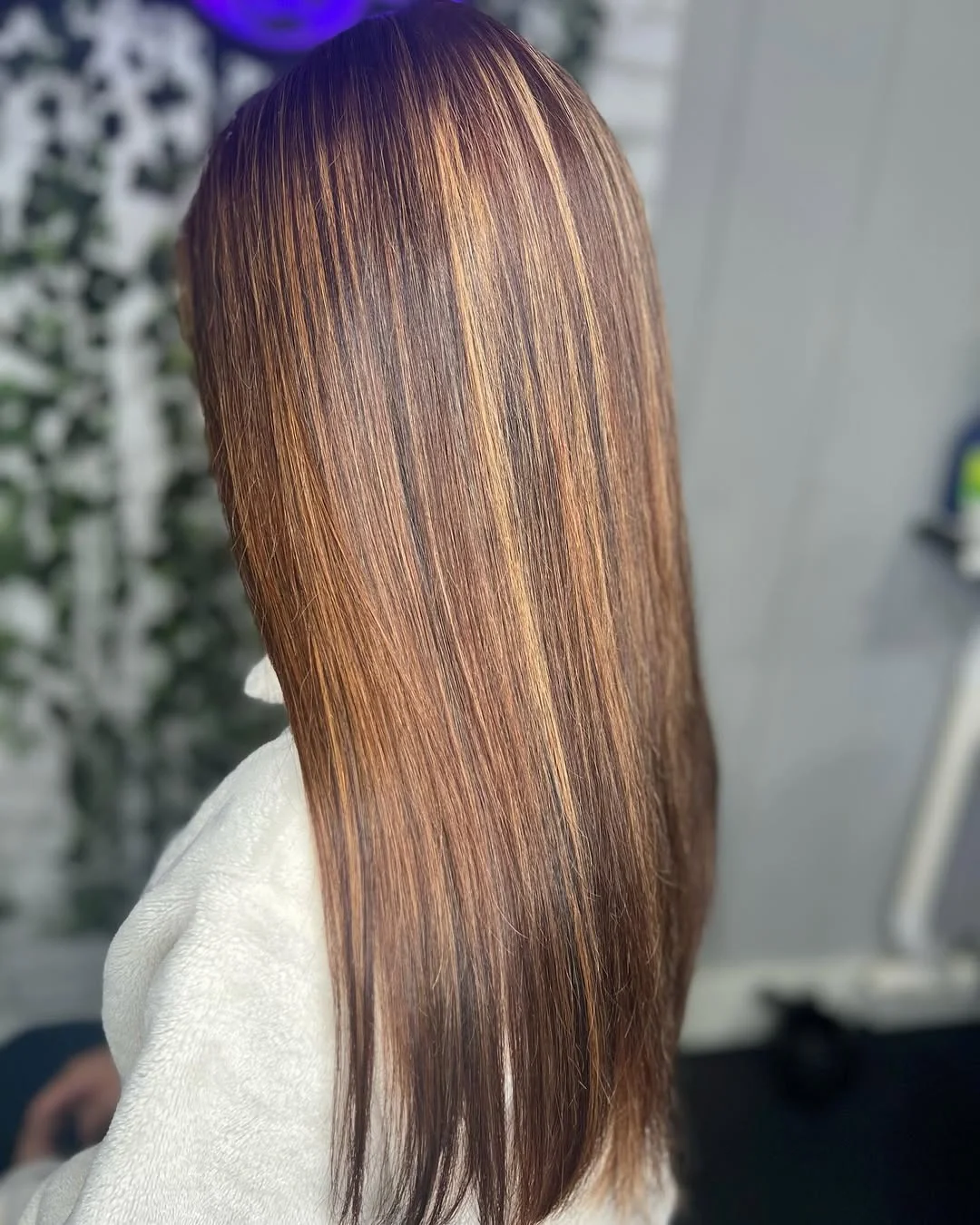 golden summer honey brown hair color 2026 Sleek Honey Brown with Fine Golden Ribbon Highlights