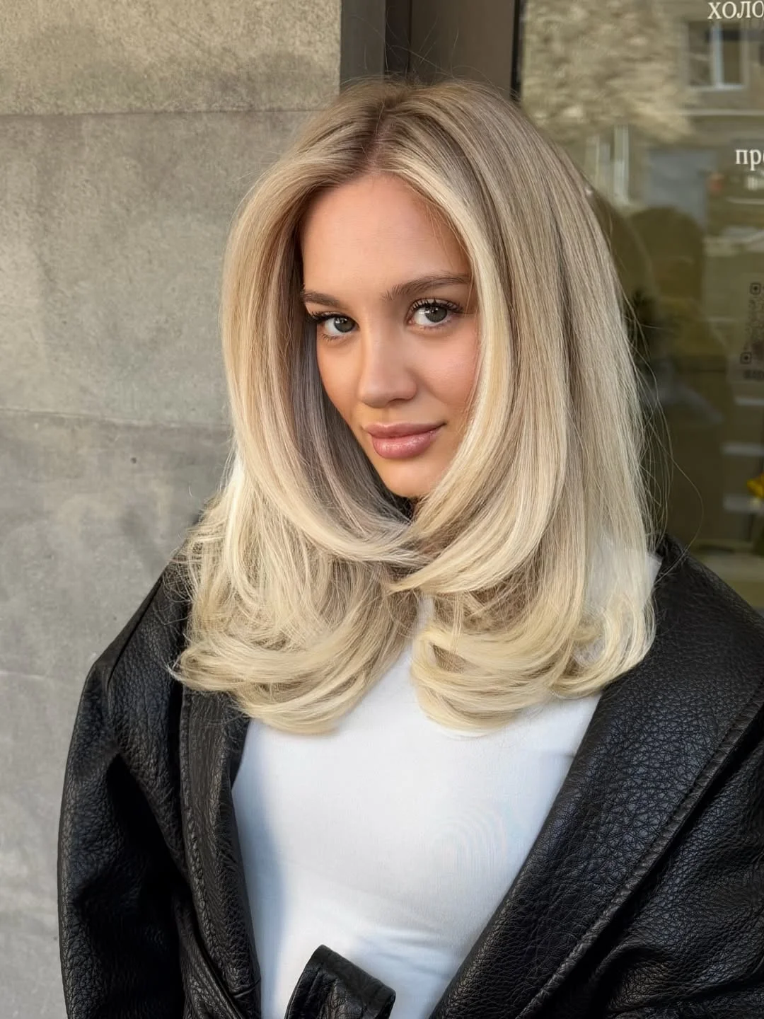 gorgeous summer hair color ideas 2026 Vanilla beige blonde with soft sculpted layers