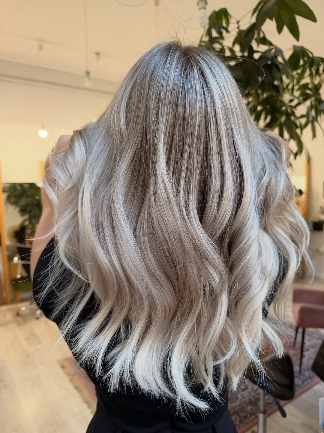 icy summer ash blonde hair color 2026 Soft layered blonde with airy light dimension