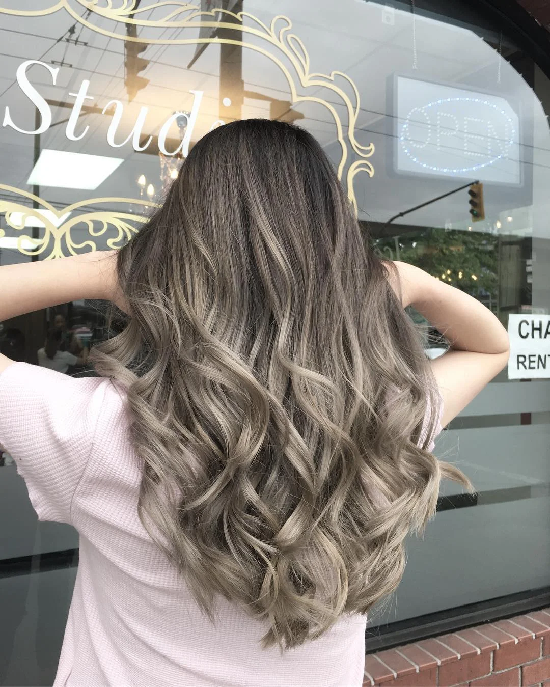 icy summer ash blonde hair color 2026 Dimensional ash waves with soft beige ribbons