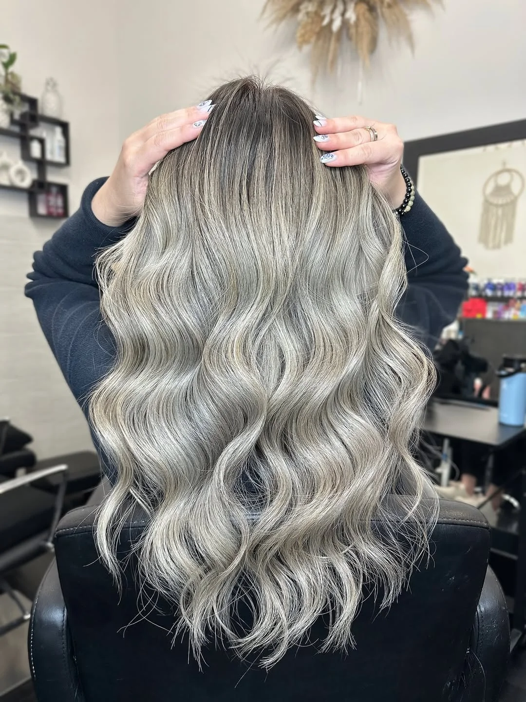 icy summer ash blonde hair color 2026 Cool toned ash waves with smoky definition