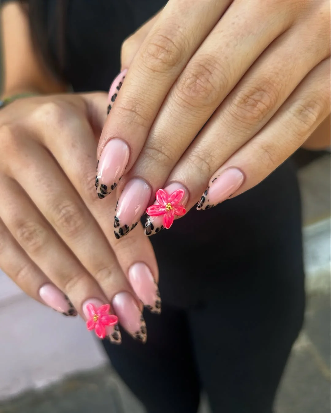 June Nail Colors ideas 2026 - Summer Trends 2026 Tropical Leopard Flower Nails