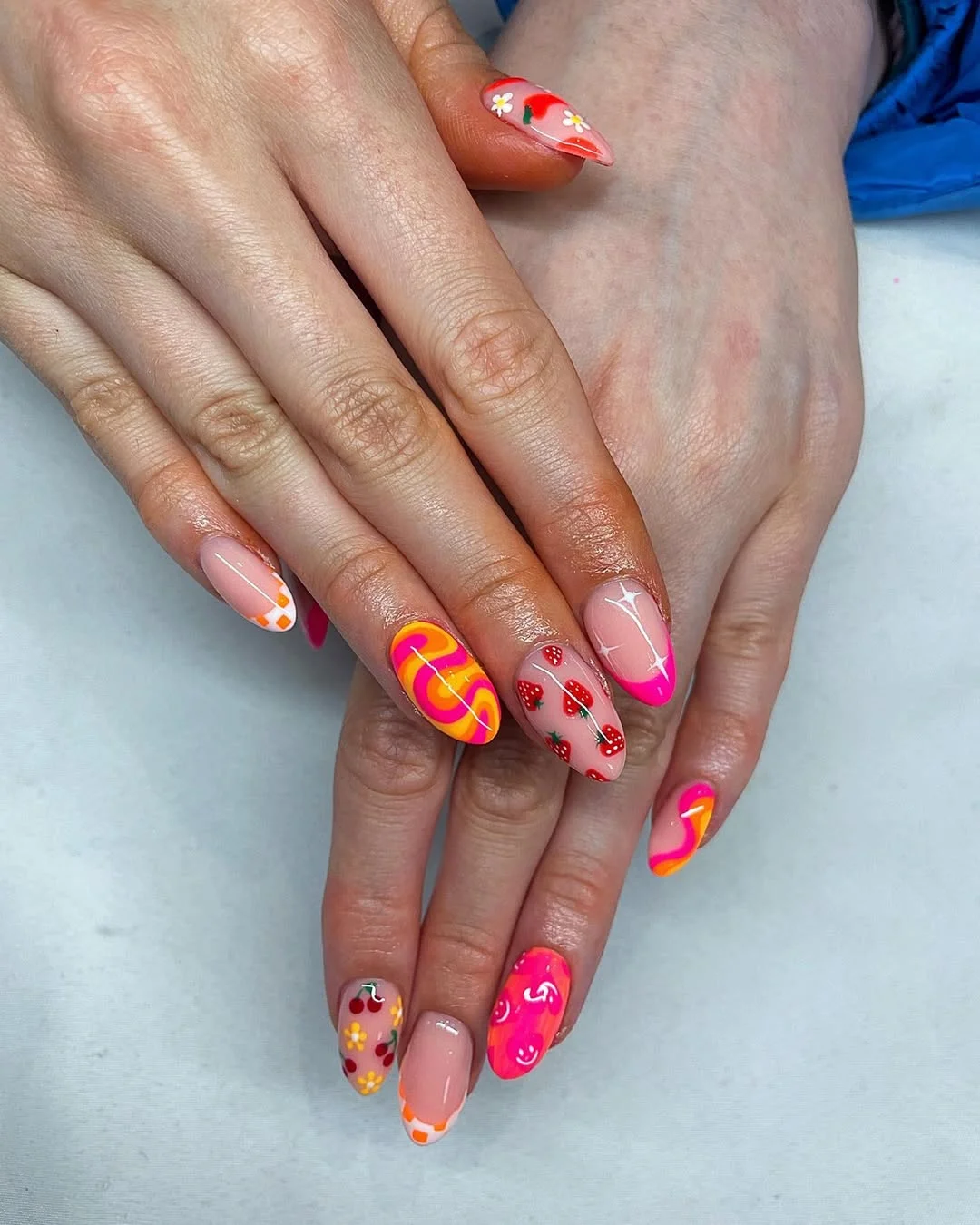 June Nail Colors ideas 2026 - Summer Trends 2026 Bright Strawberry Pop Art Nails