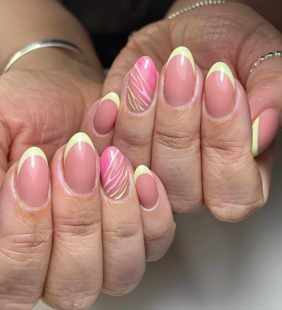 June Nails Ideas 2026 Yellow French Tip Nails