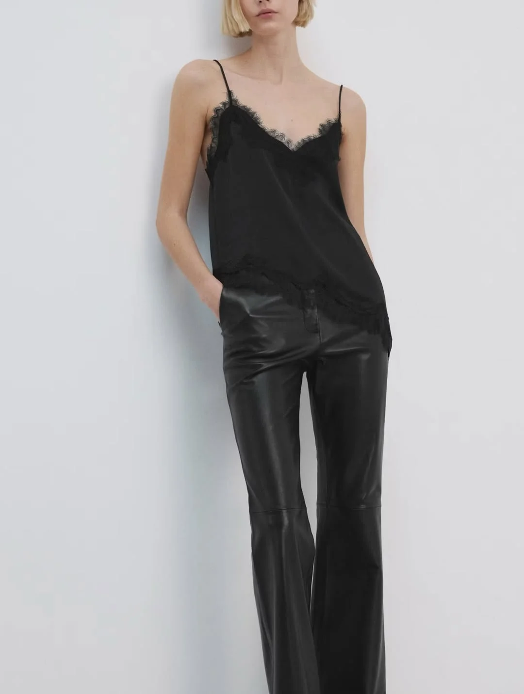 June Outfits Ideas - Summer Trends 2026 Lace Camisoles And Leather Are Becoming Summer’s Unexpected Power Combo