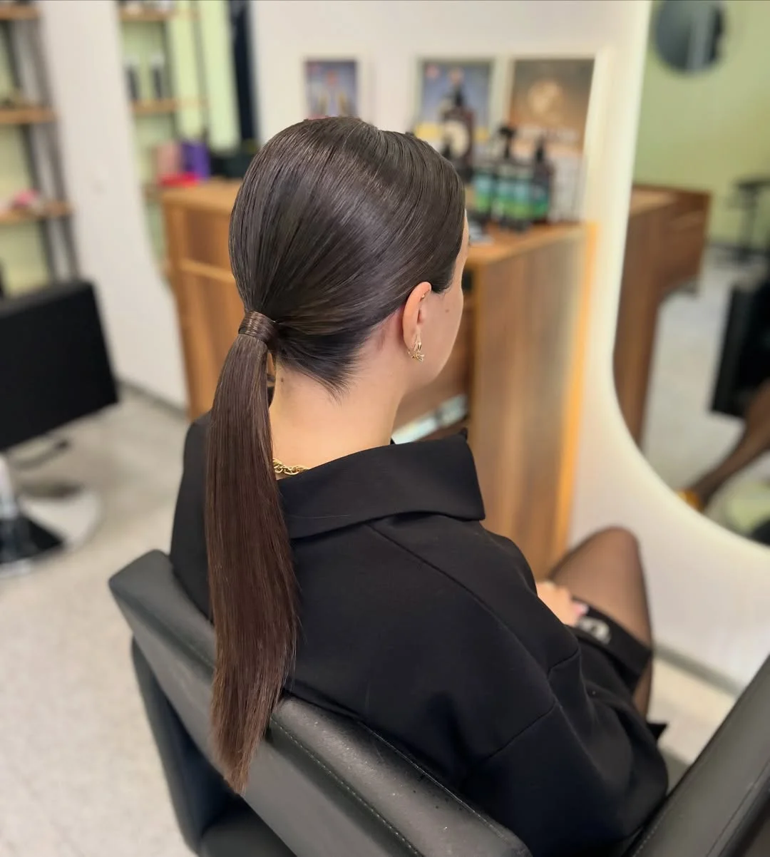low summer ponytail hairstyle 2026 Classic Slick Ponytail For Minimalist Looks