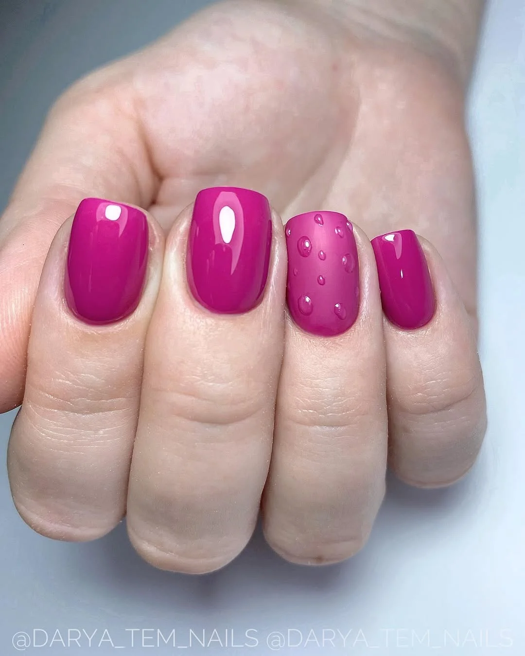 pretty summer nails one color 2026 Vibrant Berry Pink Nails With Playful Energy
