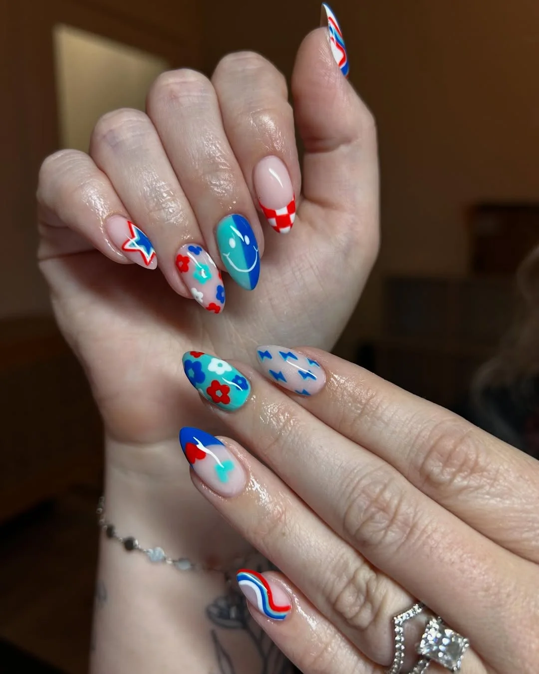 pretty usa nails 2026 Cool Girl Western Nails With Soft Retro Art