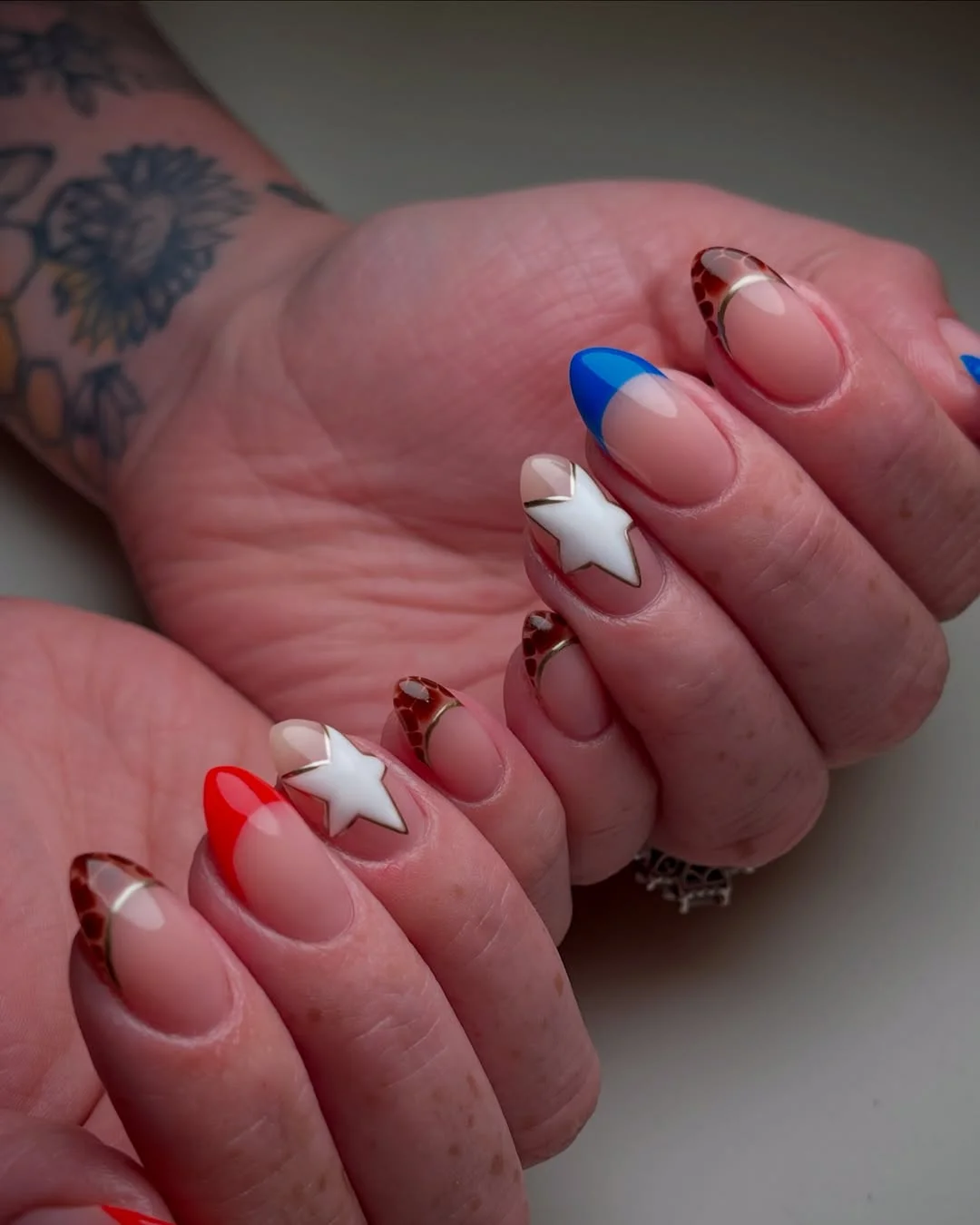 pretty usa nails 2026 Western French Tips With Minimal Star Accents