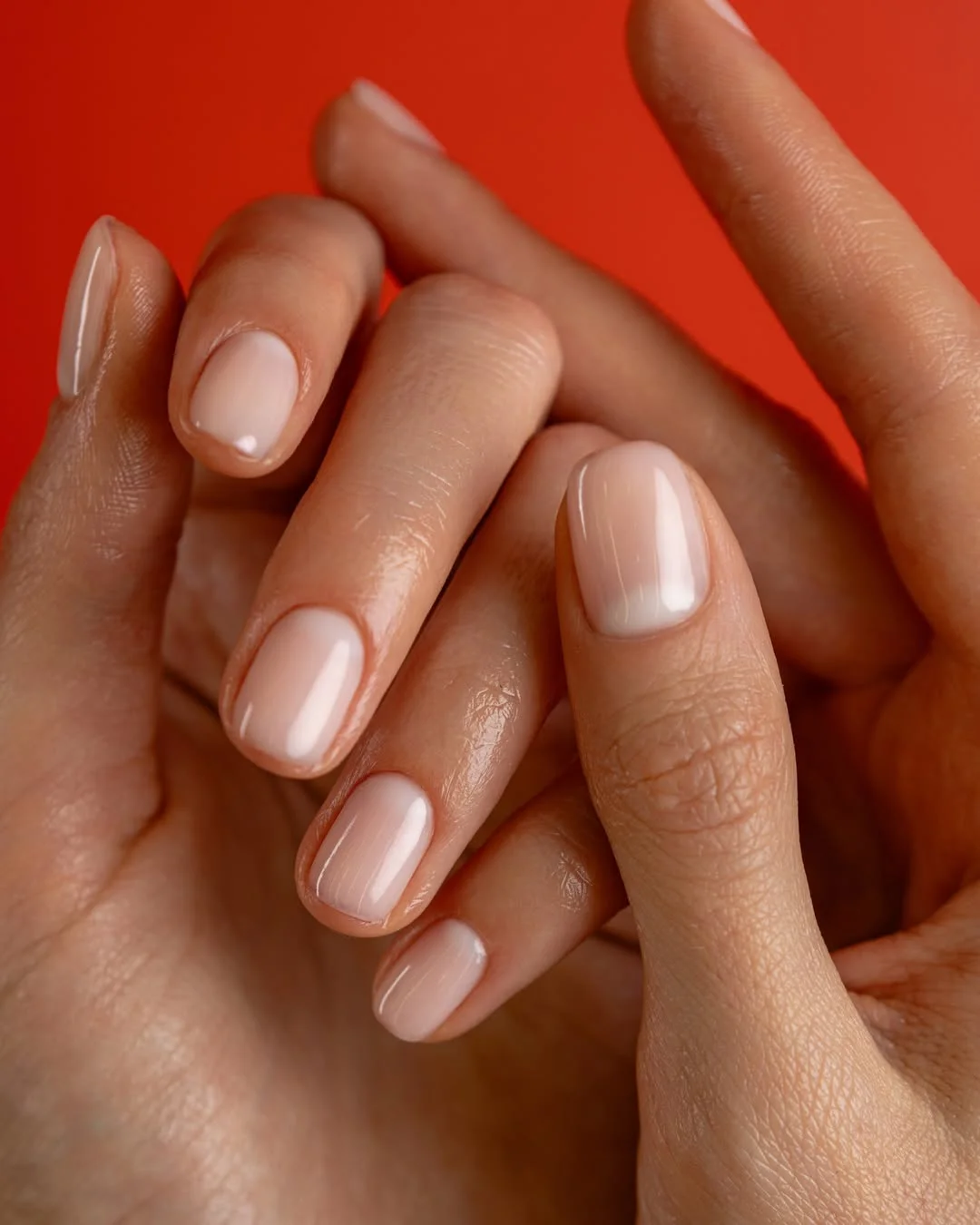 short summer nails 2026 Clean Milky Pink Minimal Nails