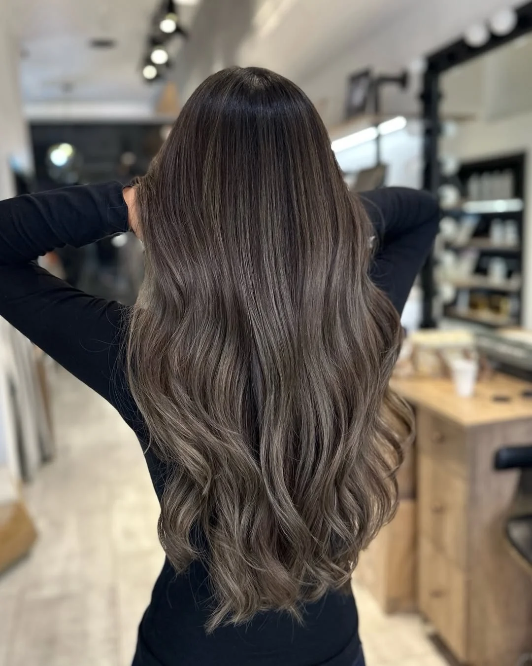 smoky summer ash brown hair color 2026 Deep smoky brunette flow with seamless blend