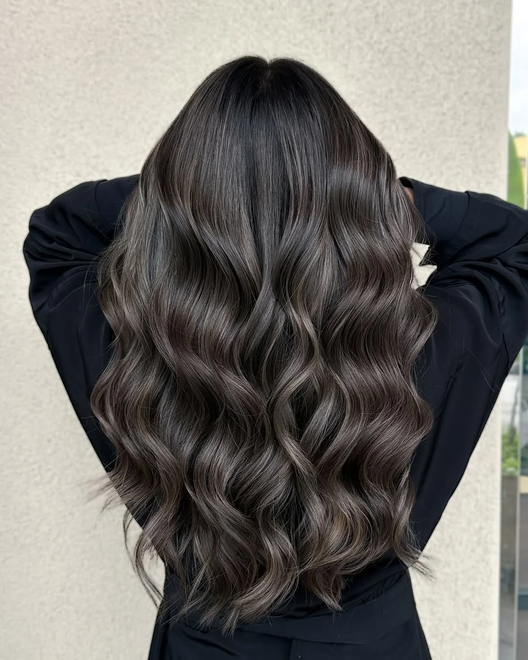 smoky summer ash brown hair color 2026 Rich smoky espresso waves with depth