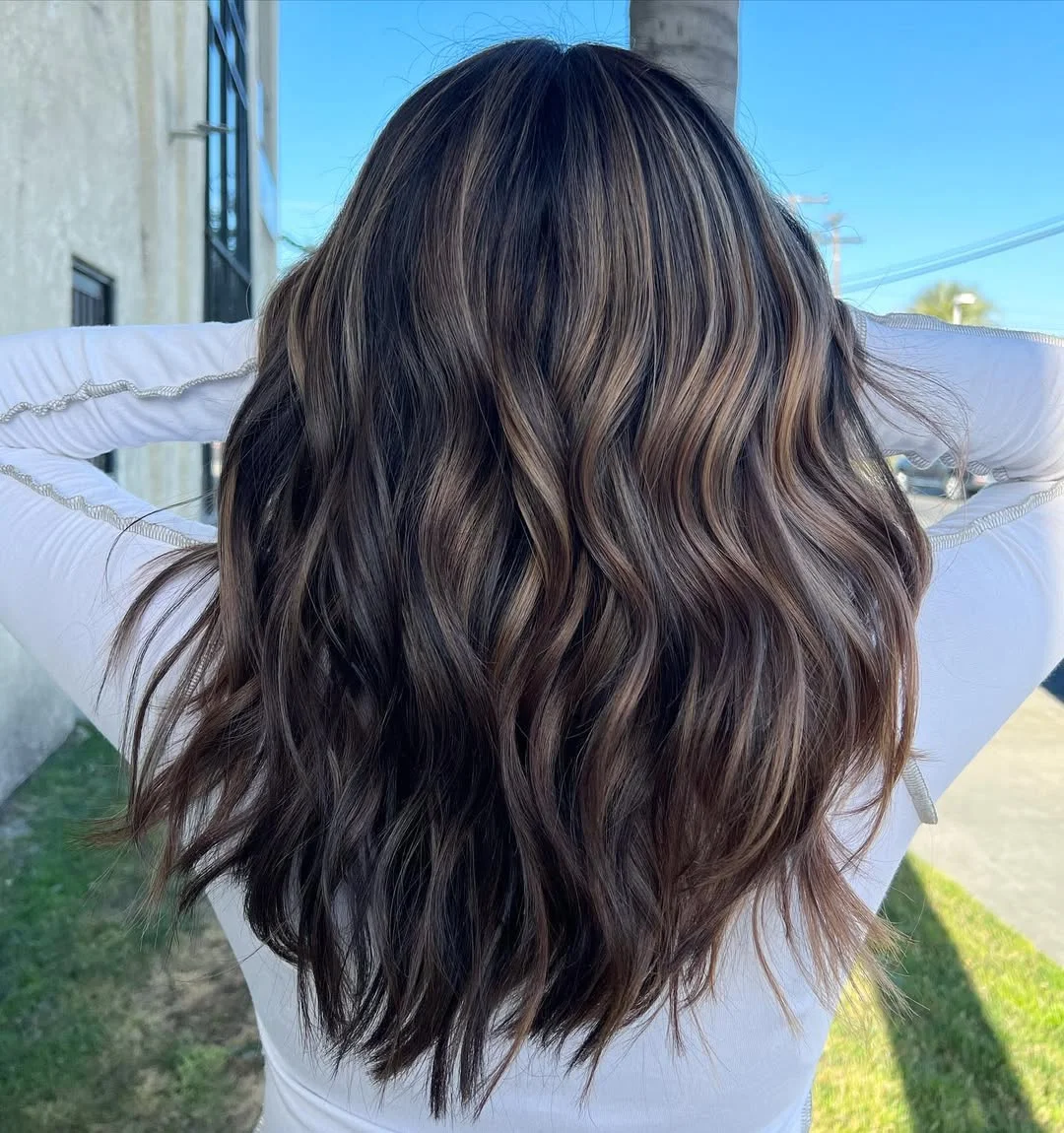 soft summer mushroom brown hair color 2026 Dimensional brunette mushroom melt with deeper contrast