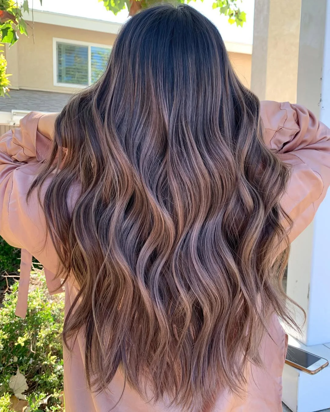 soft summer mushroom brown hair color 2026 Muted rose mushroom brown with luminous soft finish