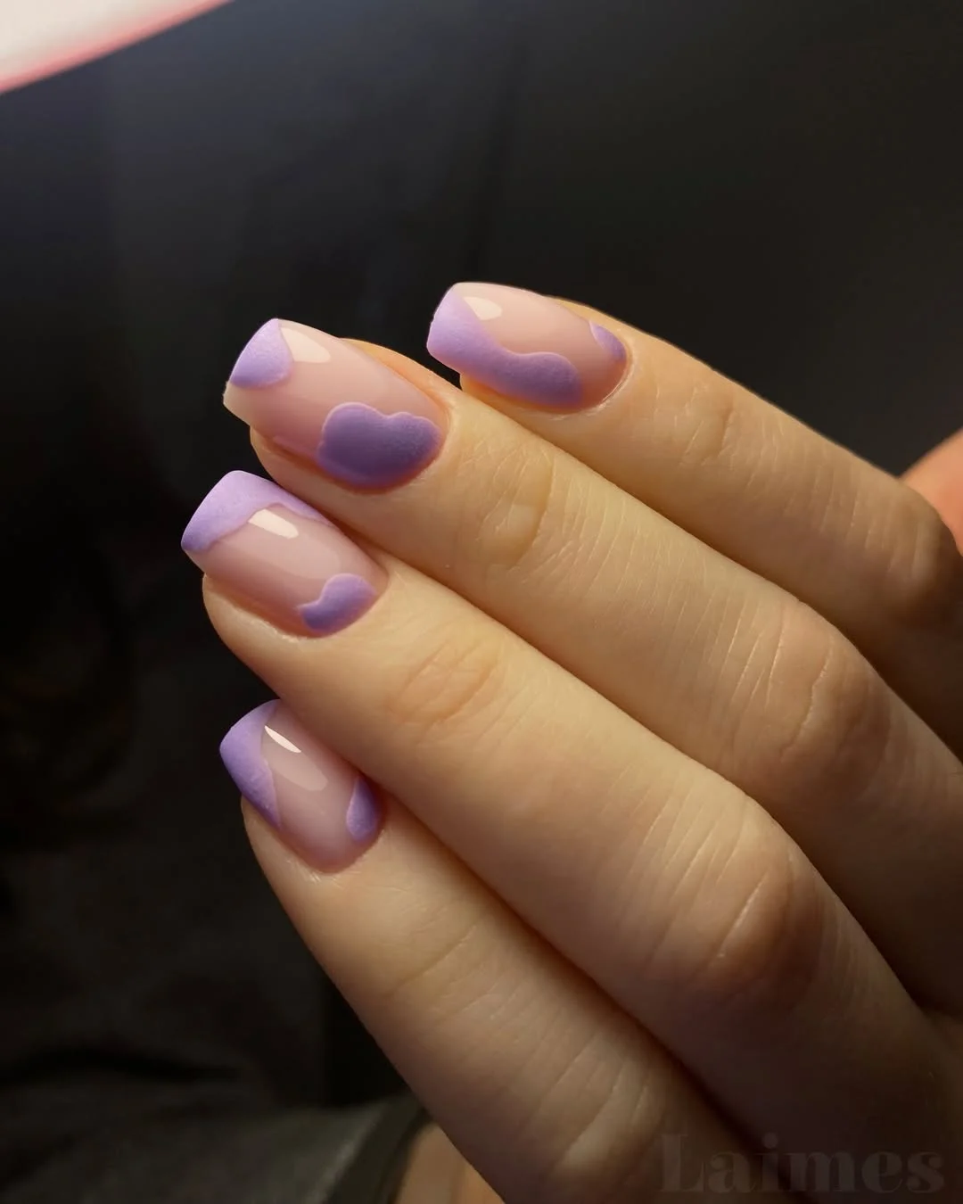 summer dip nails 2026 Soft Lavender French Tips With Abstract Waves