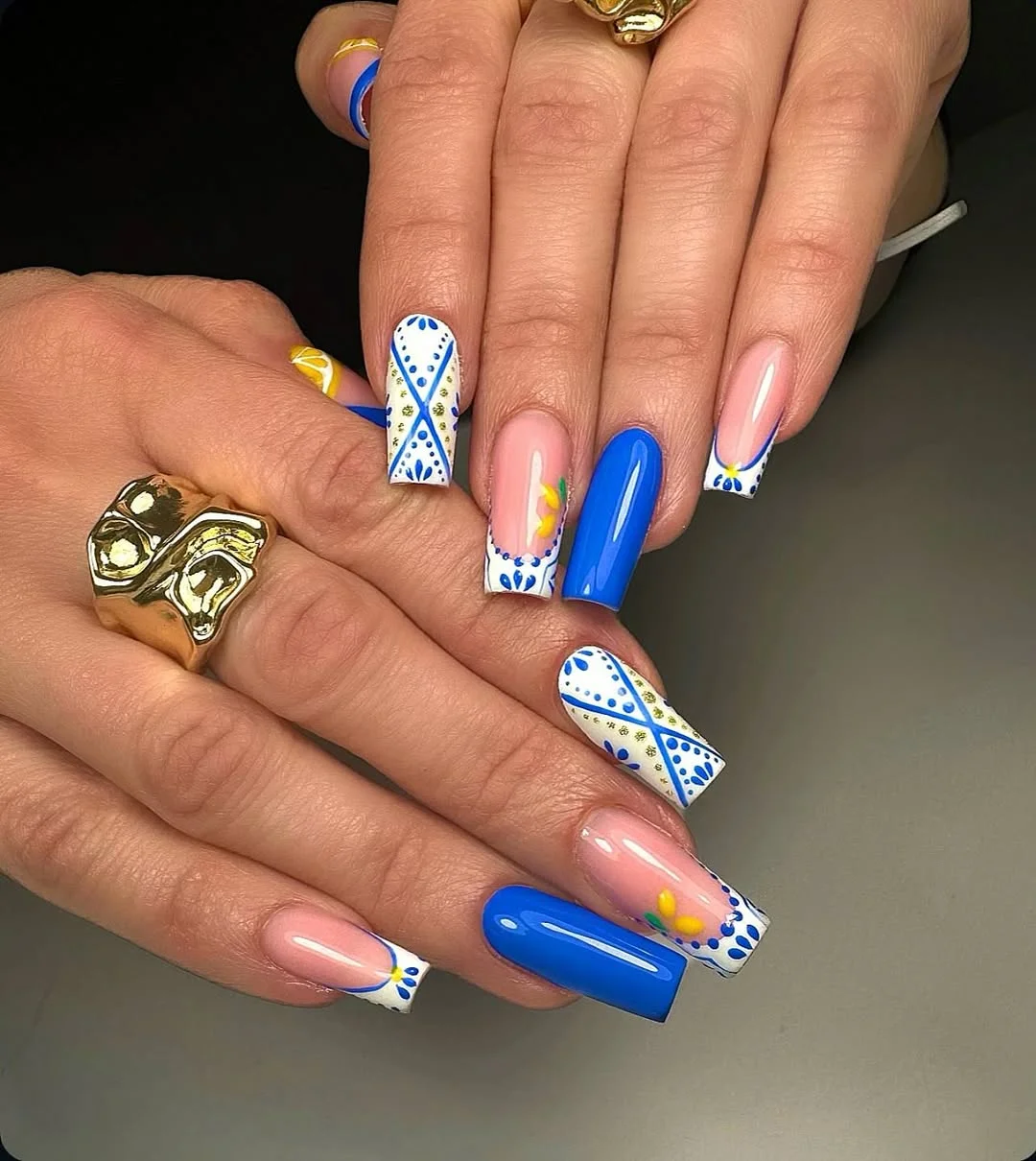 summer gel nails 2026 Mediterranean Blue Summer Nails