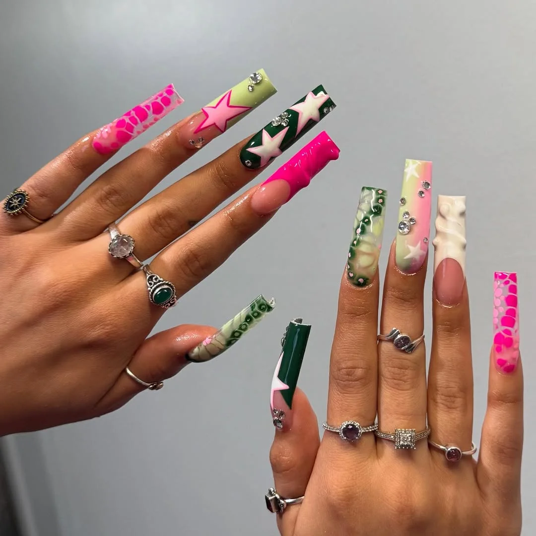 summer gel nails 2026 Bold Pop Art Summer Nails