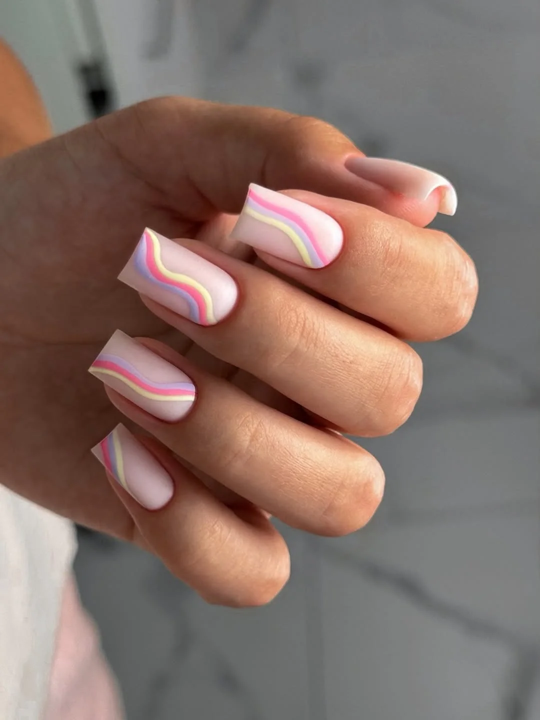 summer manicure color ideas 2026 Pastel Wave French Nails With A Minimal Twist