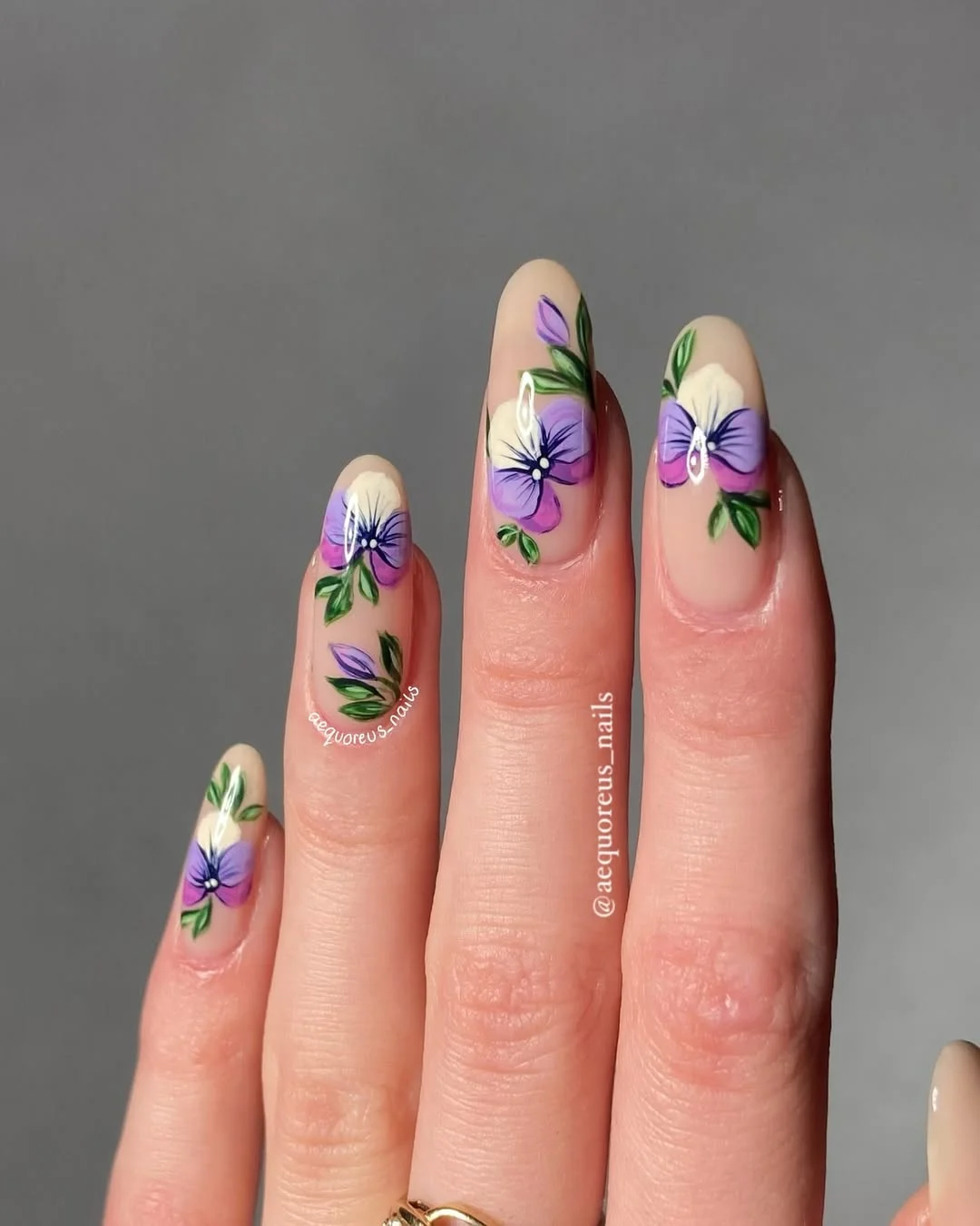 summer nail art 2026 Minimal Floral Nails With Lavender Garden Details