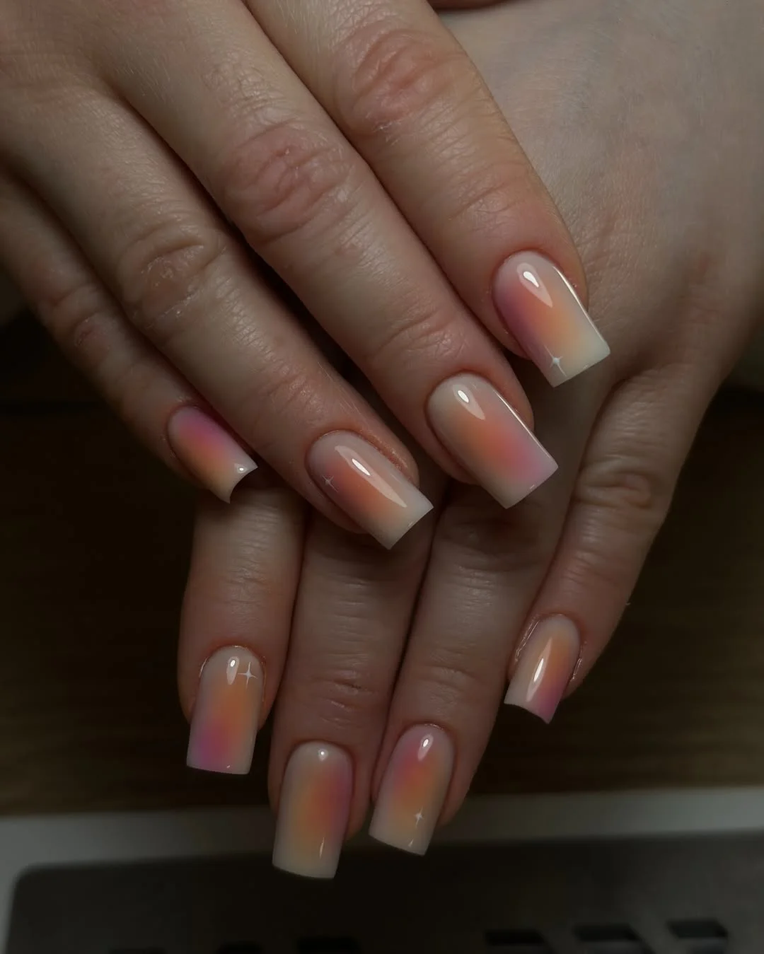 summer nail art 2026 Glossy Pink Aura Nails For Soft Girl Summer