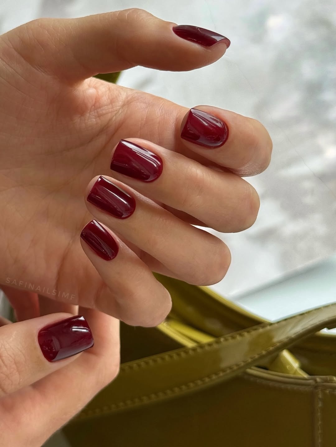 summer nail colors 2026 Deep Cherry Red Short Nails