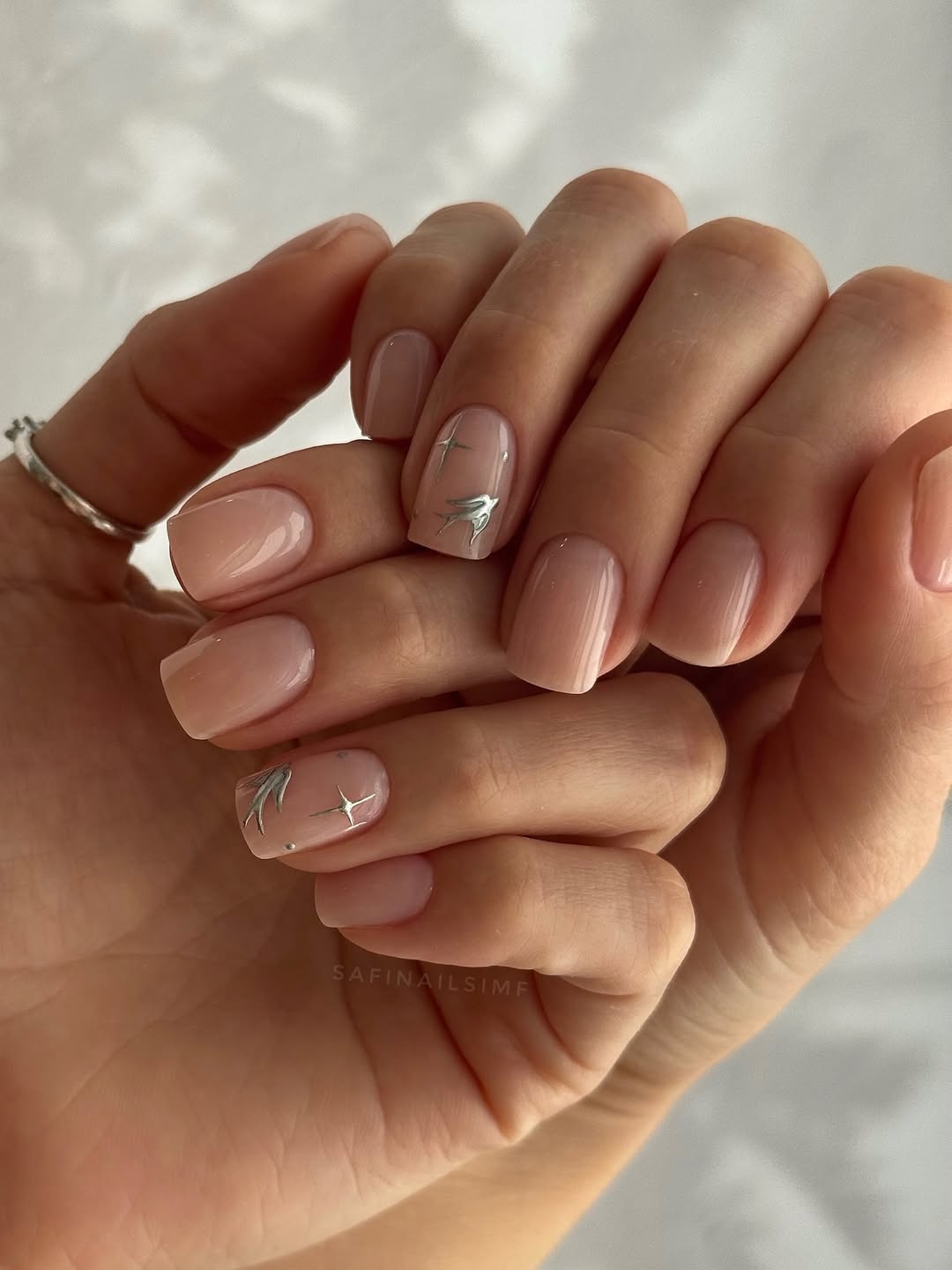 summer nail colors 2026 Soft Pink Chrome Accent Nails