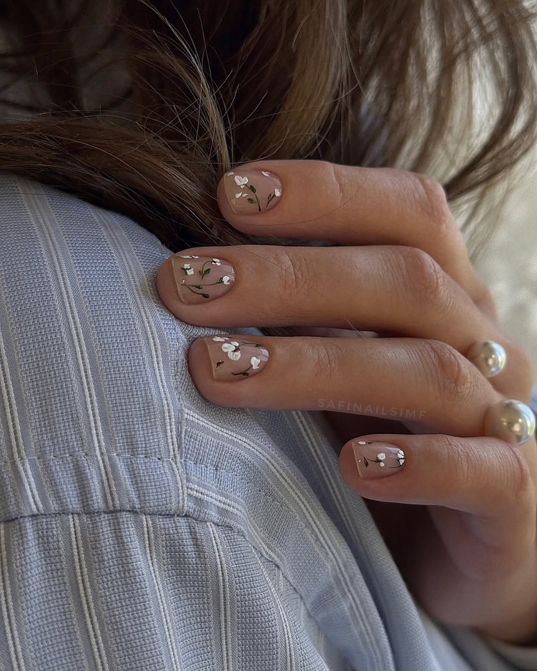 summer nail colors 2026 Soft Floral Nude Nails