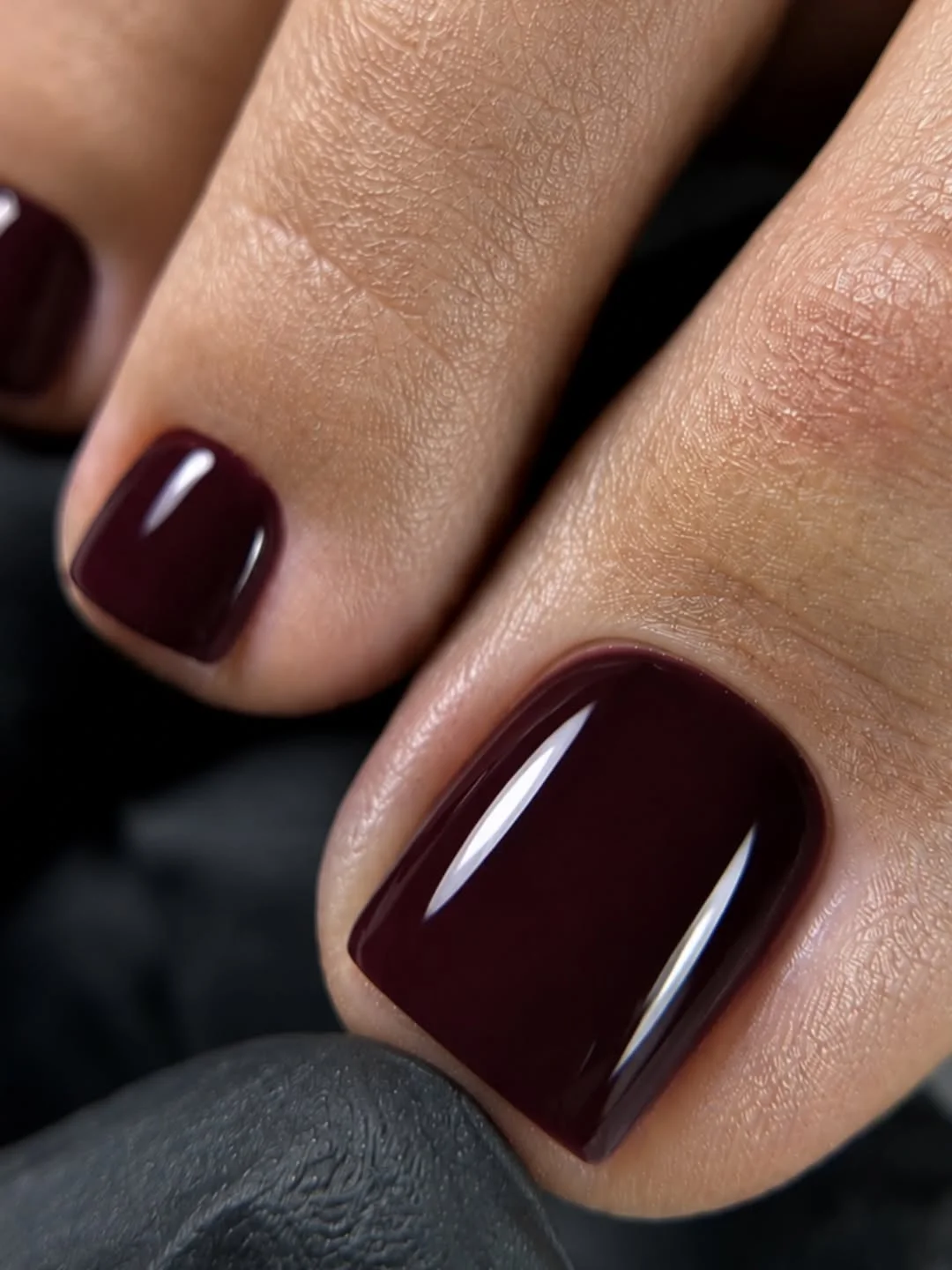 summer pedicure colors 2026 Deep Cherry Red Elegant Pedicure
