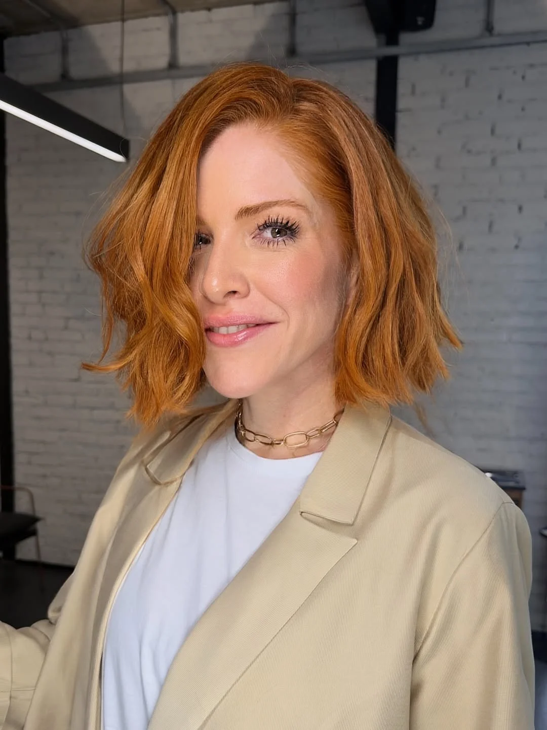 summer shag hairstyle 2026 Copper Wavy Shag Bob