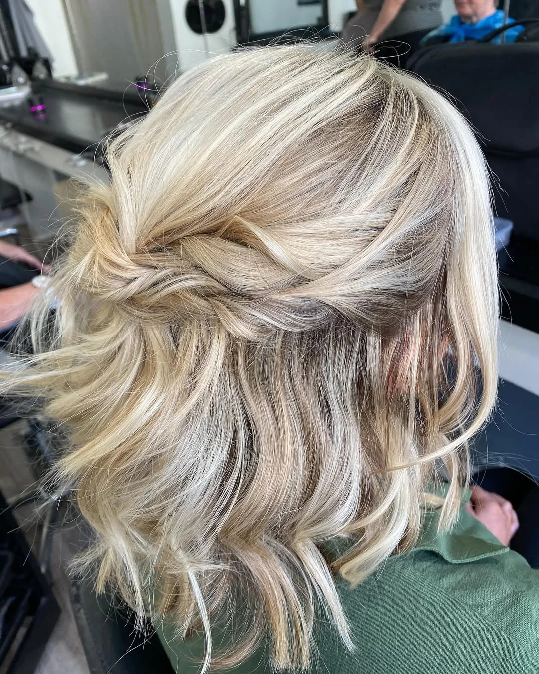 textured summer short hairstyles 2026 Airy Twisted Blonde Bob
