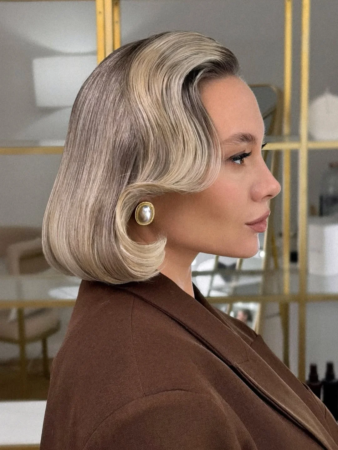 textured summer short hairstyles 2026 Sleek Sculpted Blonde Bob