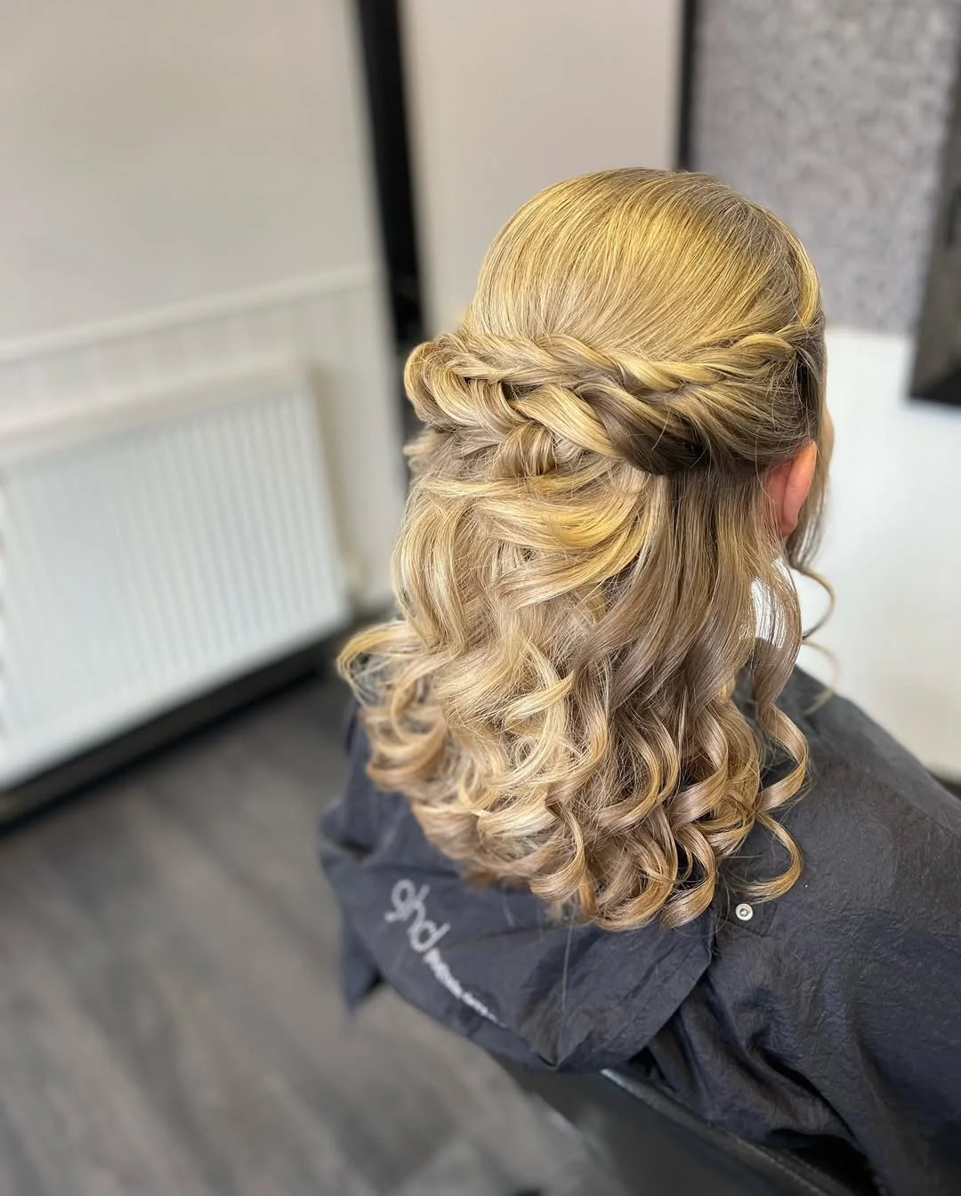 trendy summer braids hairstyle 2026 Soft Twisted Blonde Half-Up Waves