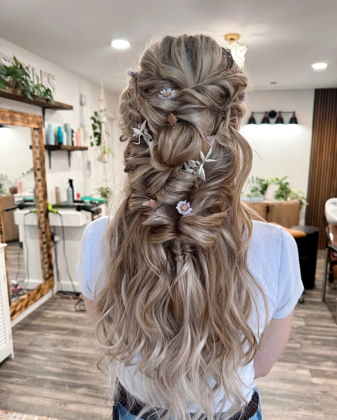 trendy summer braids hairstyle 2026 Boho Floral Braids With Long Texture