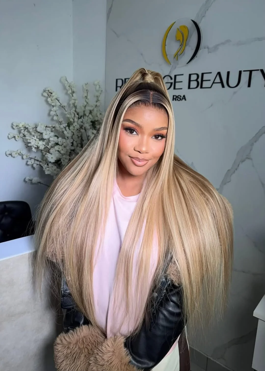 trendy summer hairstyle black women 2026 Extra Long Blonde Ponytail With Volume