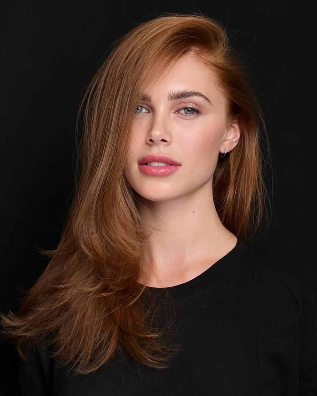 summer outfits for women 2026 Sleek Auburn Flow with a Polished Finish