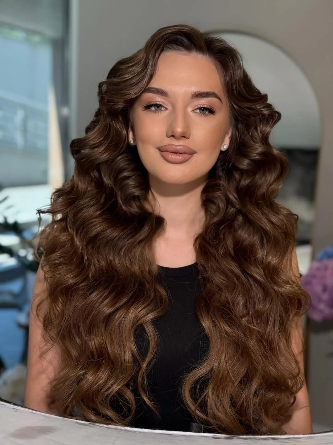 warm summer brunette hair color 2026 Soft teddy bear brunette with airy volume