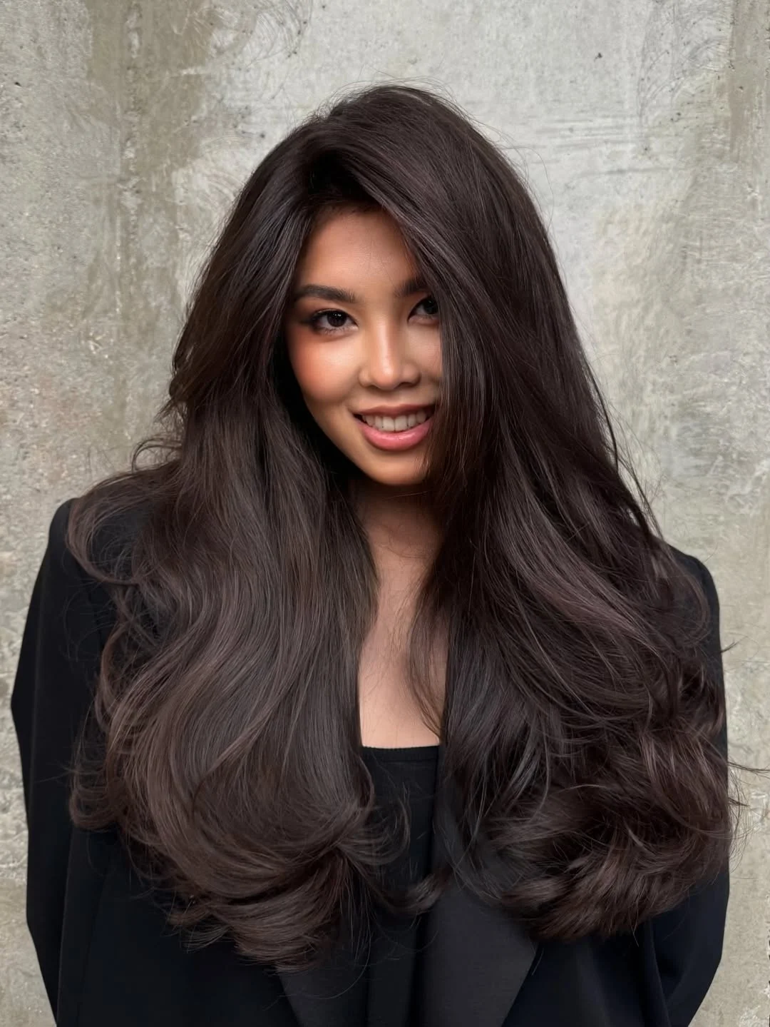 warm summer brunette hair color 2026 Deep brunette volume with soft blended ends