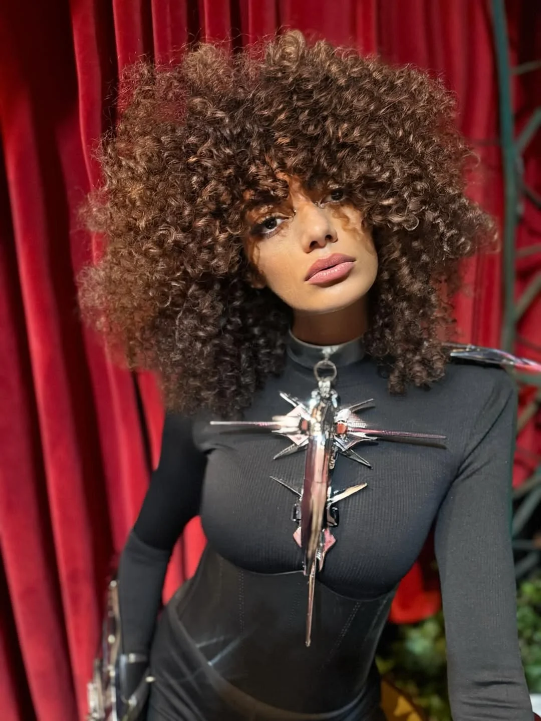 warm summer hair color for dark skin 2026 Chocolate Curly Volume with Natural Glow