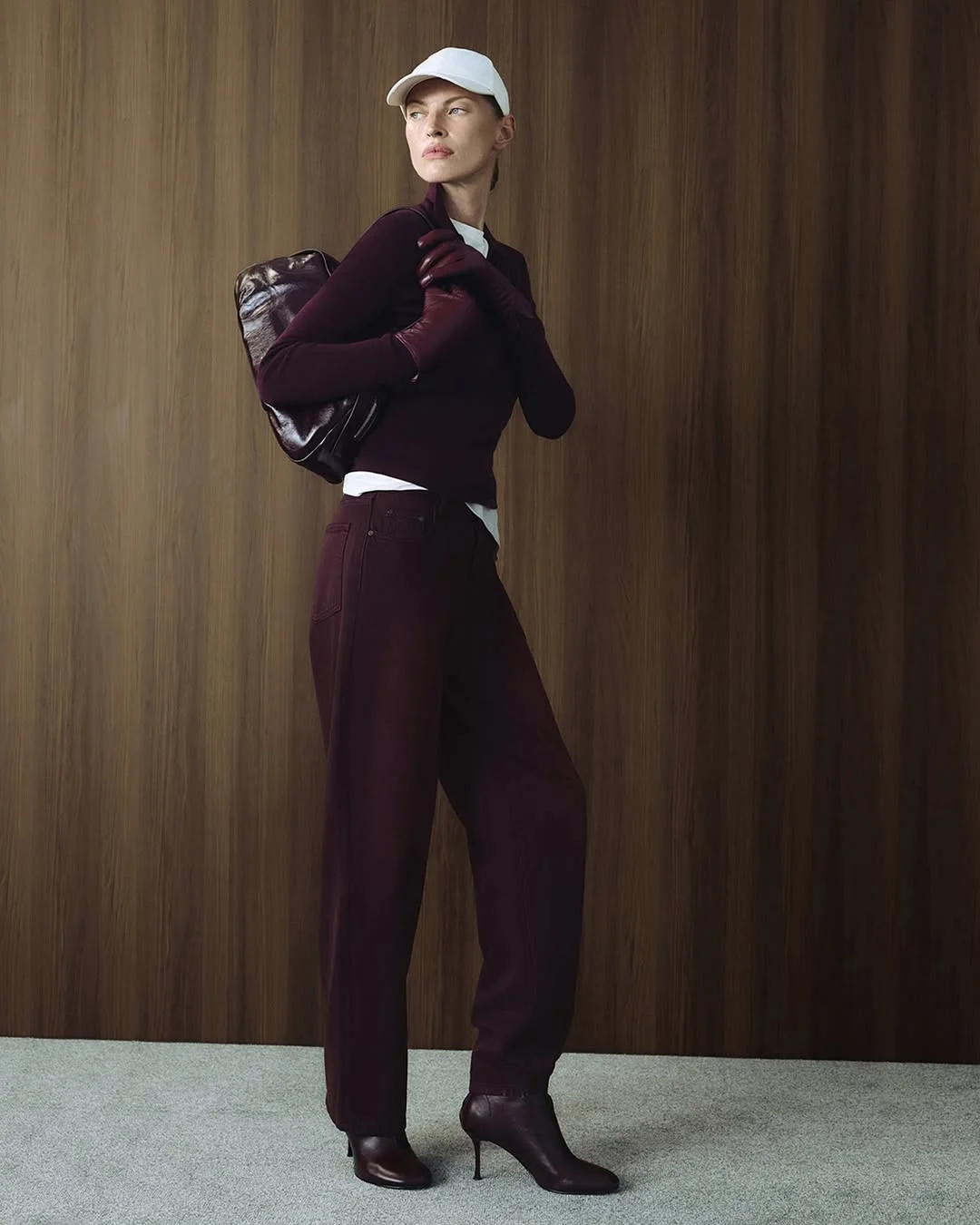 autumn fashion outfits 2026 Deep Burgundy Gives Casual Dressing New Energy