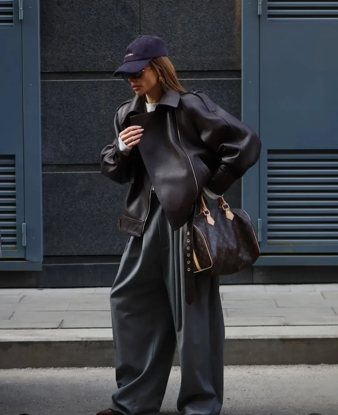 casual early fall outfits comfy 2026 Leather Layers With an Easy Street Style Mood