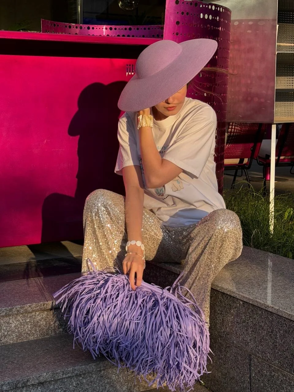 chic early summer outfits 2026 Playful Sparkle Meets Street Style Energy