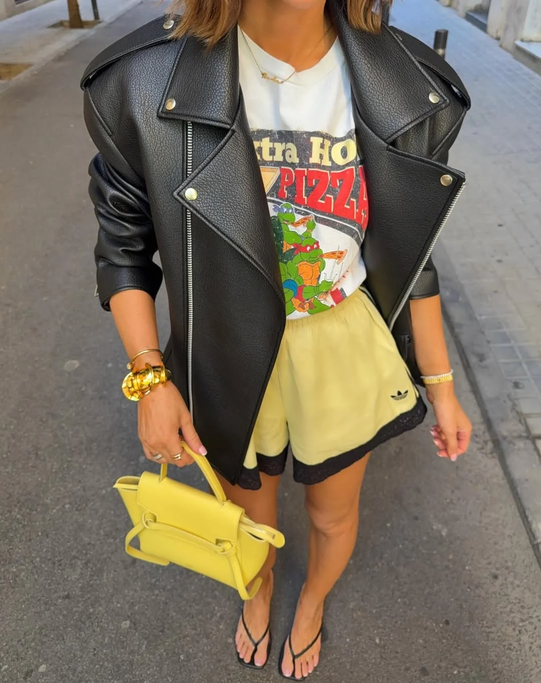 chic early summer outfits 2026 Leather Layers and Playful Summer Energy