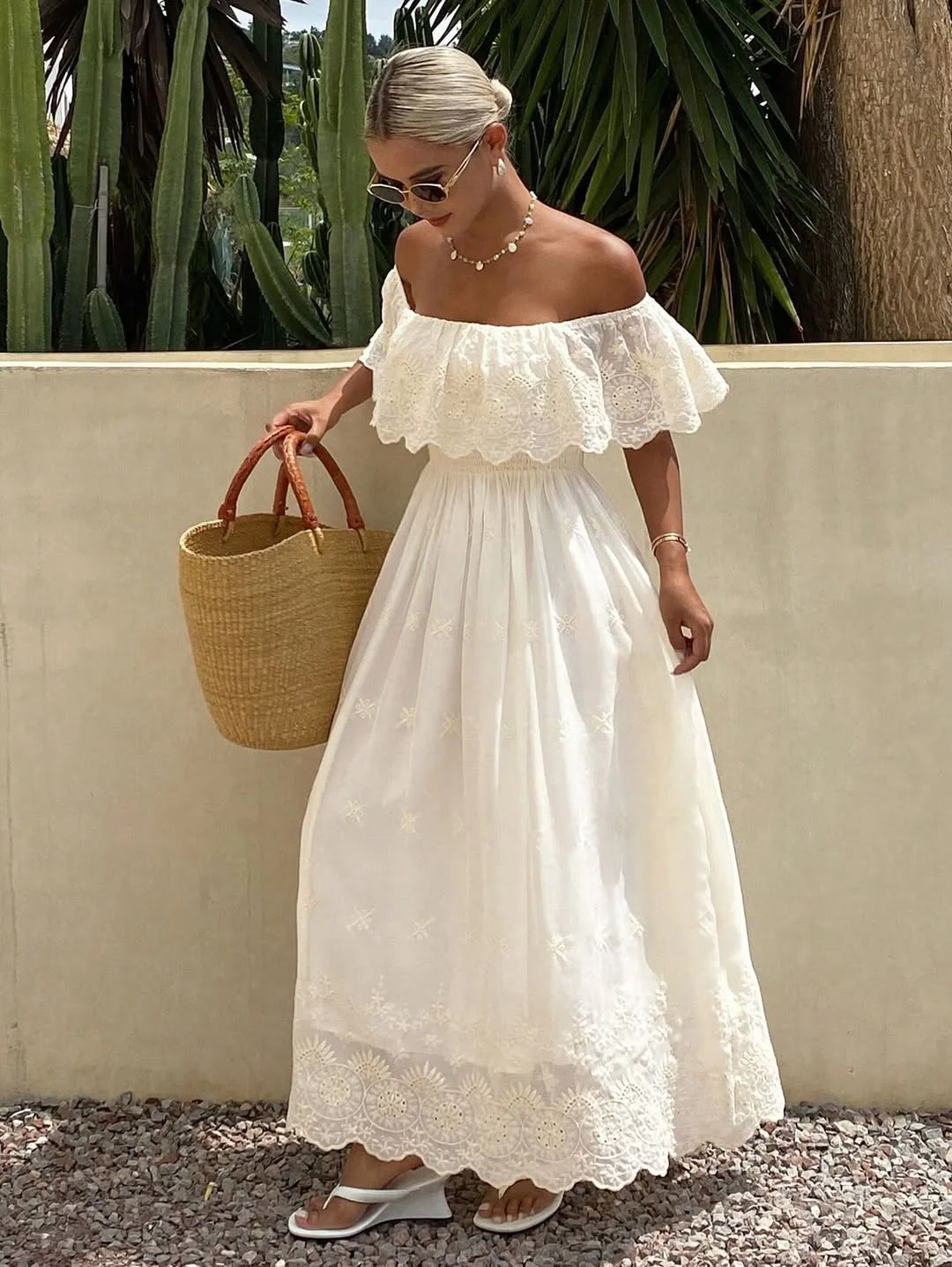 chic early summer outfits 2026 Romantic White Cotton for Timeless Summer Days