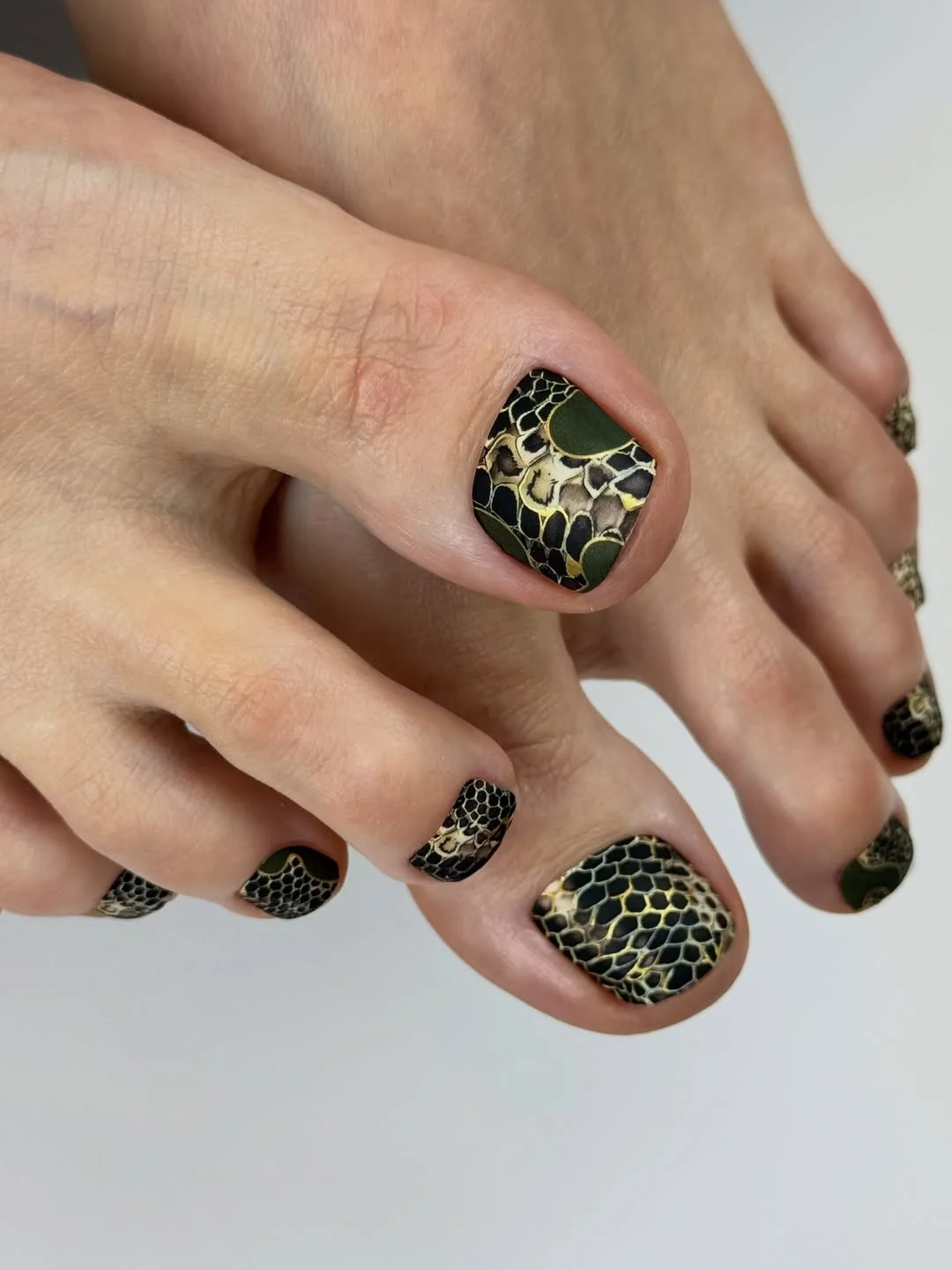 chic summer toe nails design ideas 2026 Dark Exotic Texture Nails