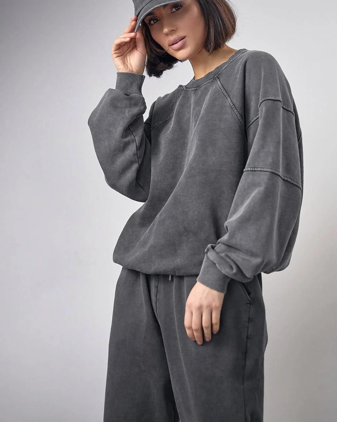 comfortable cozy chic fall outfits for 2026 Washed Charcoal and the Modern Minimalist Mood
