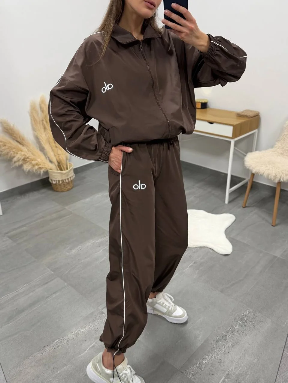 comfortable cozy chic fall outfits for 2026 Sporty Espresso Tones for Everyday Comfort