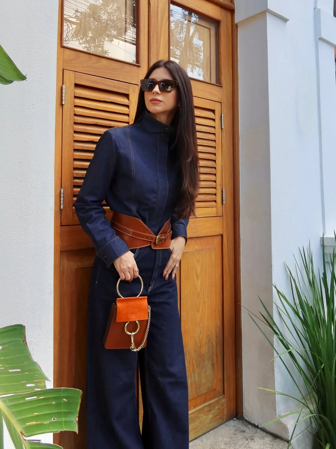 comfy fall outfits for office 2026 Dark Denim Gets a Sophisticated Office Upgrade
