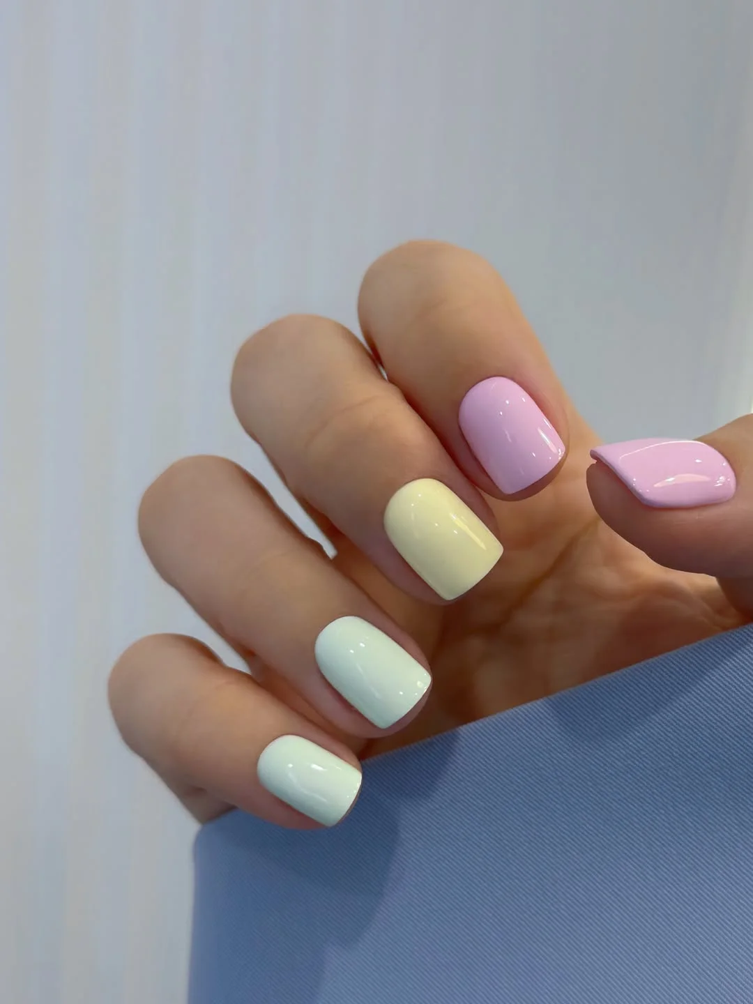 cool july nail colours ideas 2026 Soft Pastel Sorbet Nails
