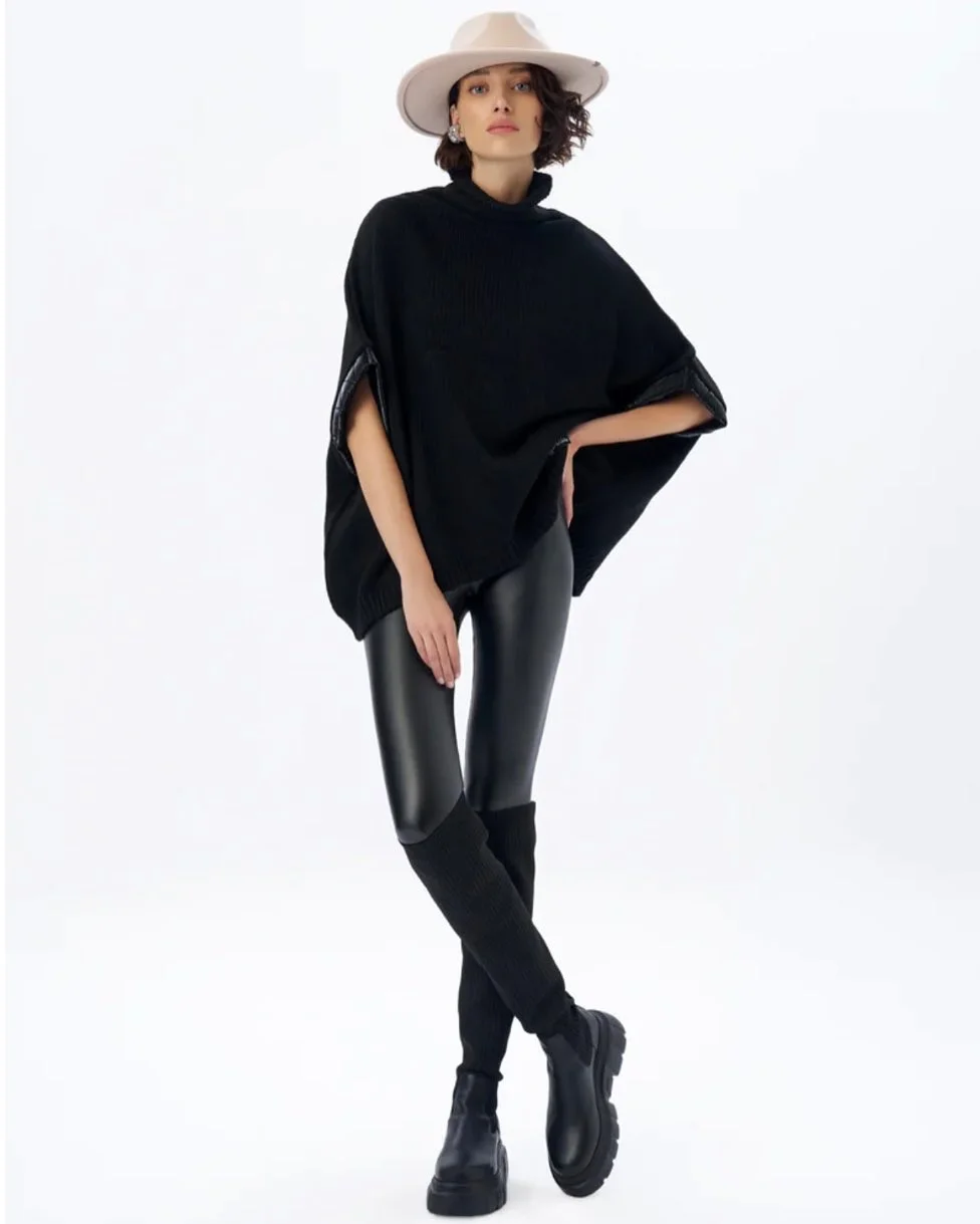 cute fall outfits with boots and leggings 2026 Elegant Monochrome With Leather Leggings