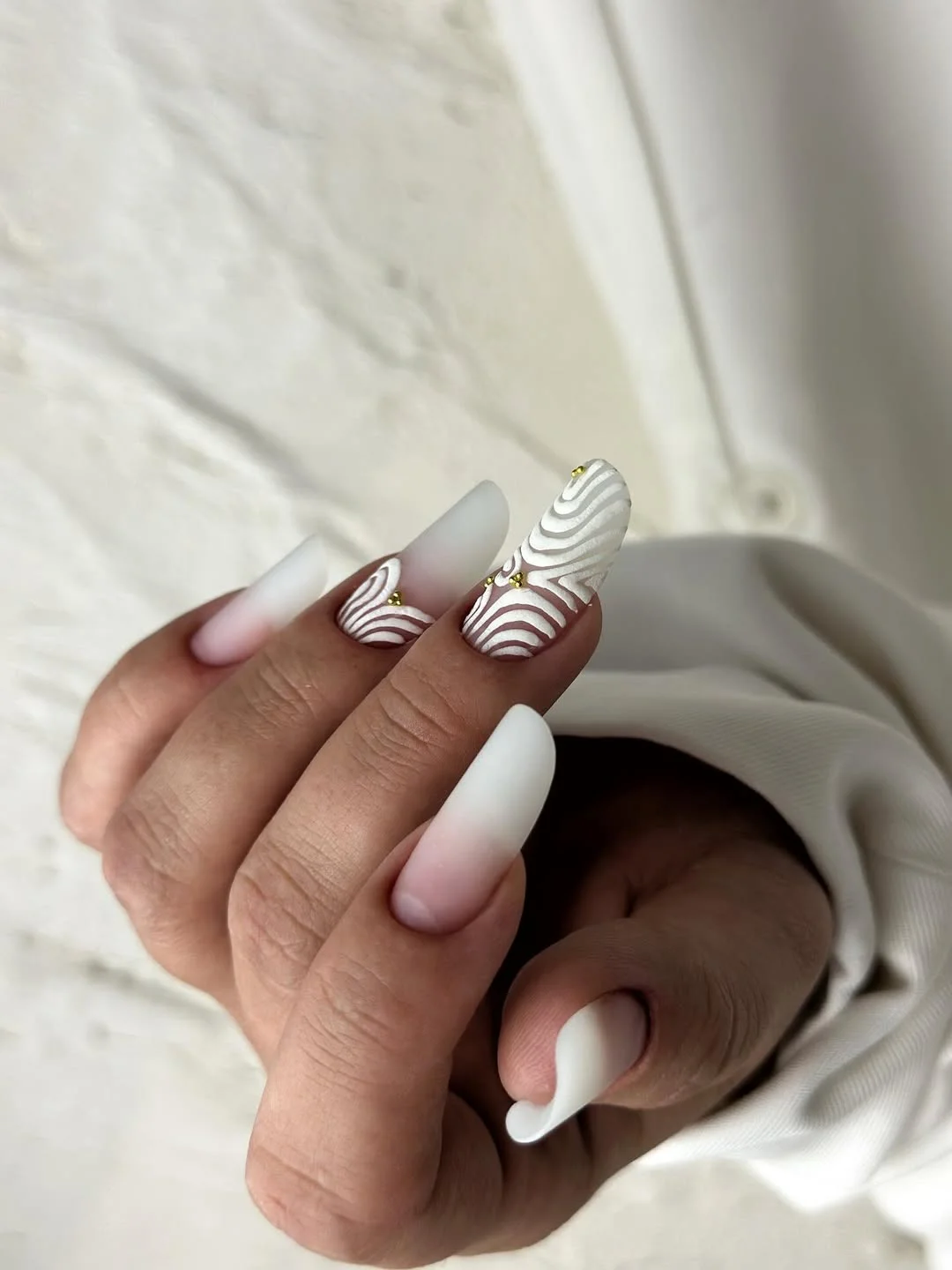 cute summer oval nails 2026 Soft White Waves for Minimalist Summer Days